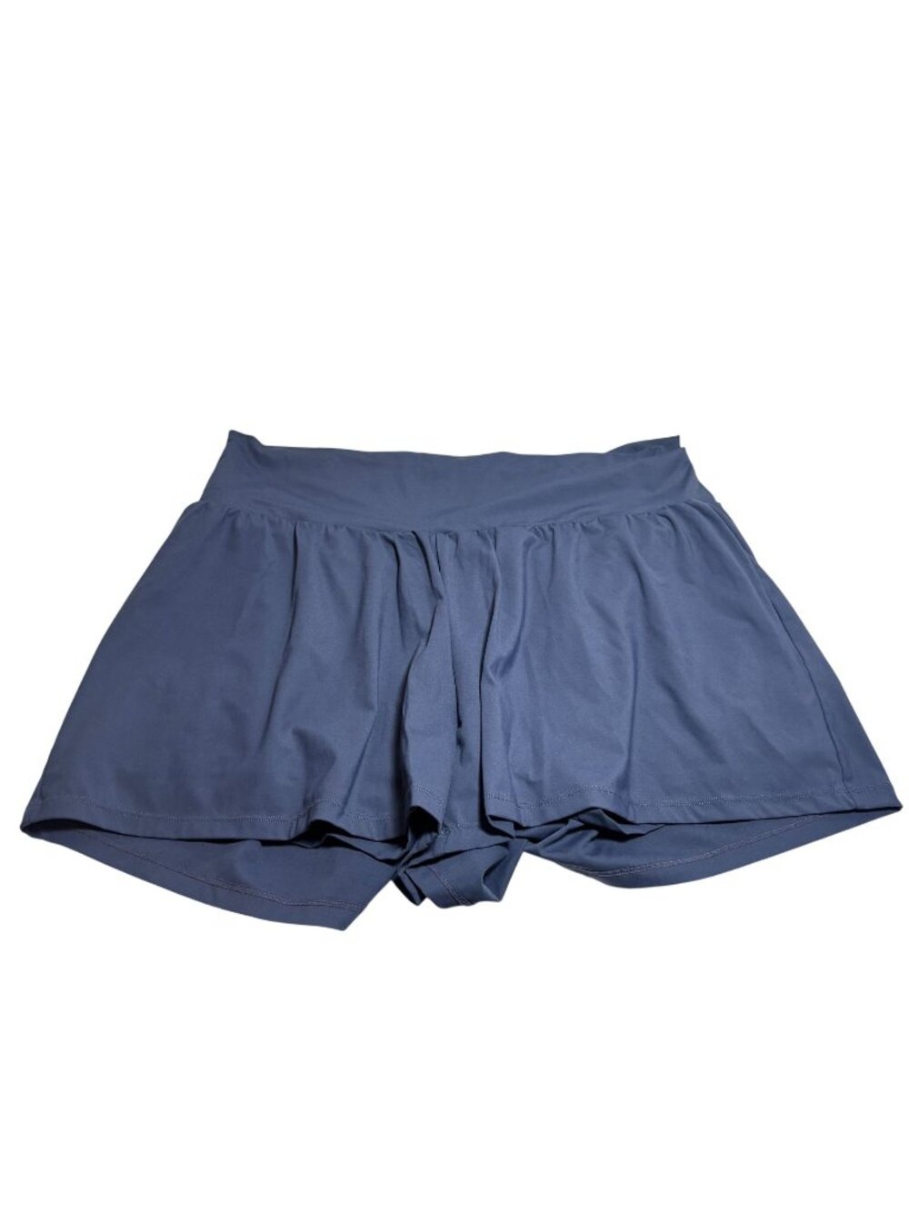 HALARA 2-in-1 Flowy Running Shorts Blue Gray Plus Size 2XL Workout Activewear
